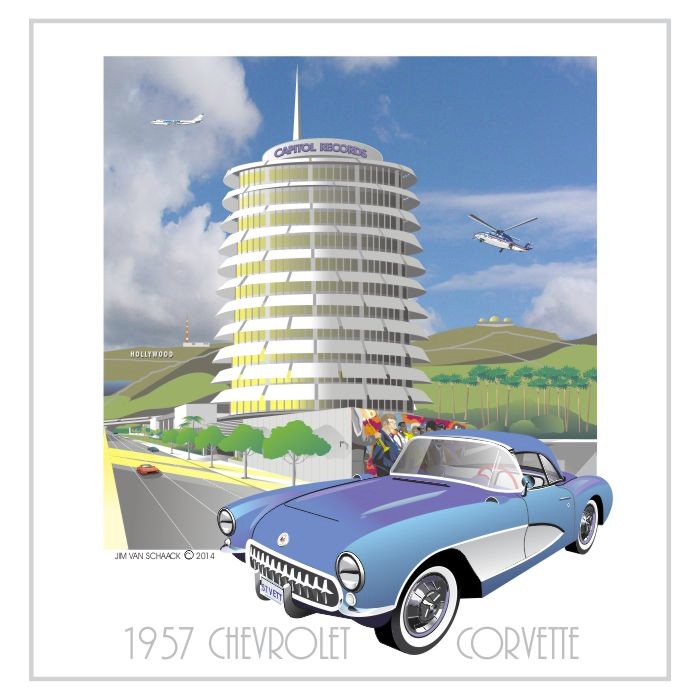 1957 Chevrolet Corvette at Capital Records